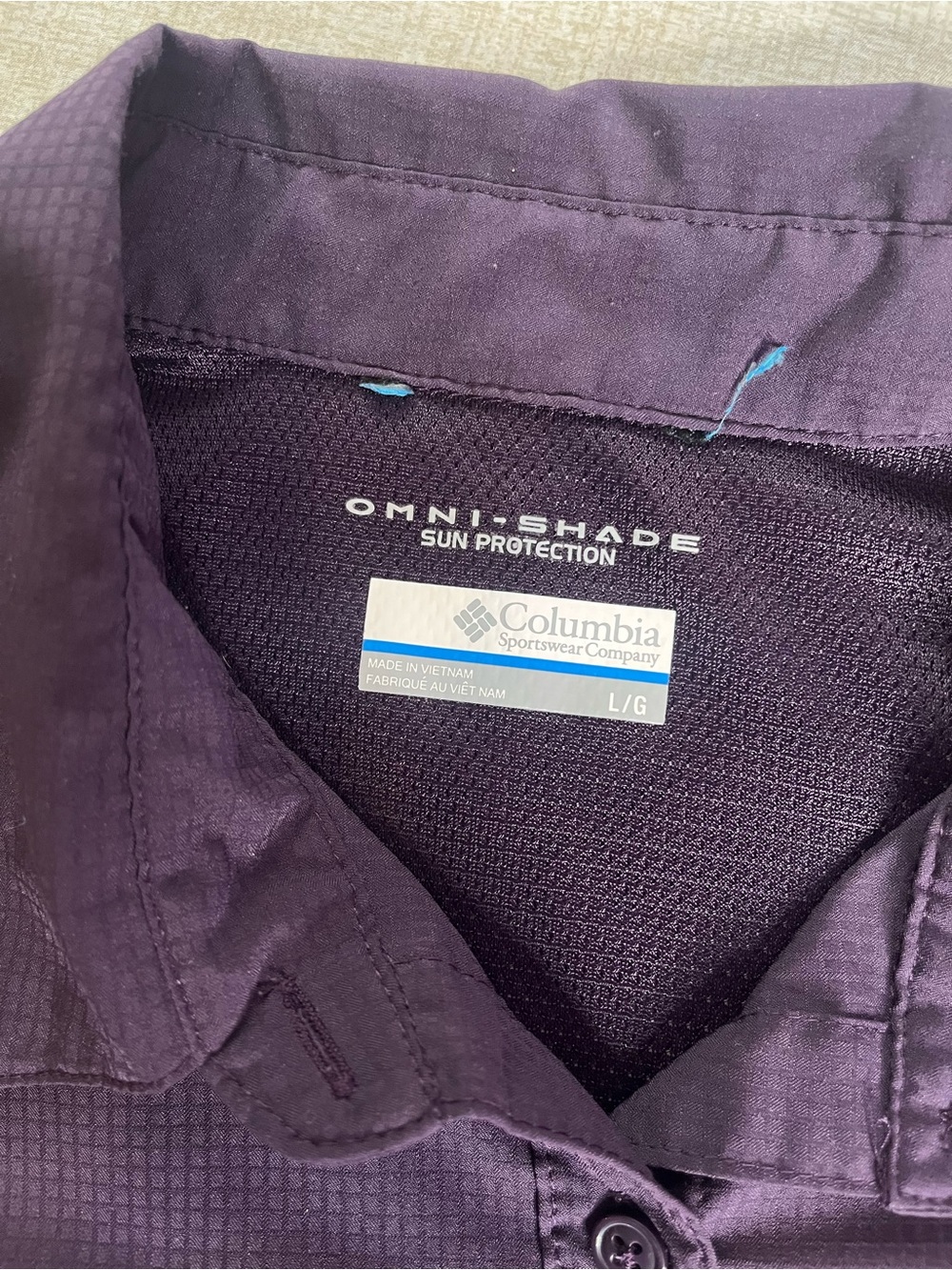 Columbia Women’s Purple Long-Sleeve Hiking/Fishing Shirt - Picture 2 of 6